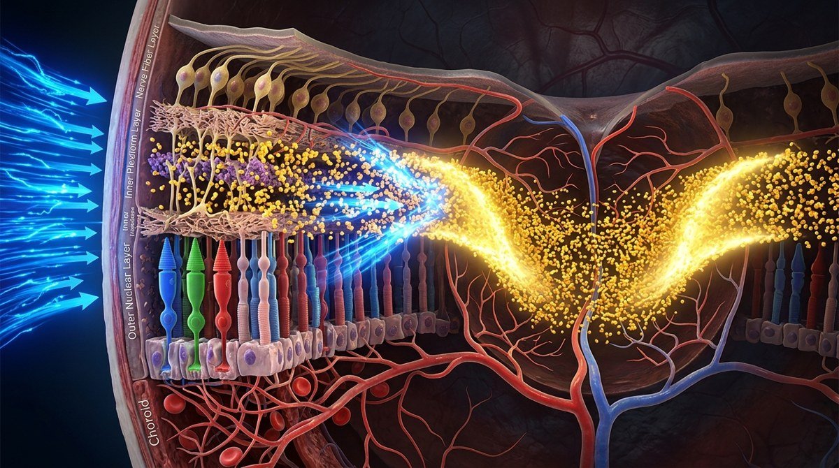 Retinal Macular Optical Shield Carotenoid Diagram